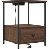 vidaXL Nachtkastje Bruin Eiken 42 x 41 x 56 cm Bewerkt hout