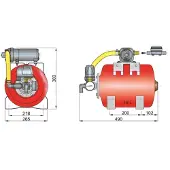 VETUS Pressurized Freshwater System 19l 24v Rood