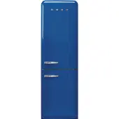 Smeg Koelkast Retro Vrijstaande ijskast Koelkast, Jaren 50, Koel-vriescombinatie, Vrijstaand , Positie scharnier: Rechts, Blauw