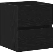 vidaXL Badkamerwastafelkast Zwart Eiken 41x38,5x45 cm Bewerkt Hout