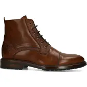 Black Label Bruine leren veterboots | Maat adult