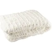 J-Line Blanket knitted polyester white
