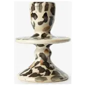 Sissy-Boy Lichtbruine ruffle kandelaar met leopard print small