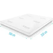 Droommatras Topdekmatras traagschuim Tencel Deluxe 160x210 dikte 11 cm