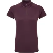 Montane F Dart Zip T-Shirt, dameshirt, donkerpaars