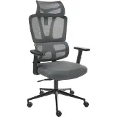 Beliani OMEGA - Bureaustoel - Donkergrijs - Mesh