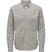 Only & Sons Overhemd 'ONSGudmund' zwart / natuurwit