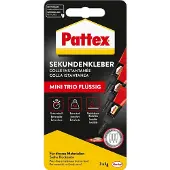 Pattex Secondelijm Permanent Vloeibaar Transparant PSMT3 3 Stuks à 1 g