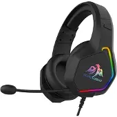 Coolsound G6 gaming-hoofdtelefoon met microfoon, USB-aansluiting, LED-verlichting en verstelbare hoofdband