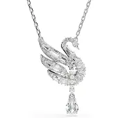 Swarovski Ketting 'Swan' zilver / transparant