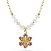 Swarovski - Dames Ketting - Geel & goudkleurig