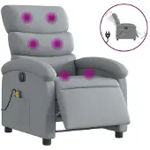 Sonstiges Massagestoel elektrisch verstelbaar stof lichtgrijs