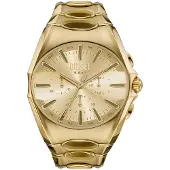 Diesel Analoog horloge 'CURVE' goud