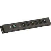 Bachmann CONNECTUS, 6x CEE7/3, 1x SPD-Plus, 1x schakelaar, 2,0 meter, CEE7/7, zwart