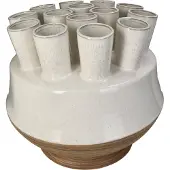 HD Collection Vaas Stoneware Wit 36.5x36.5x33cm