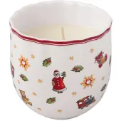 Villeroy & Boch Toy's Delight geurkaars. Wit-rood