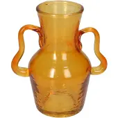 HD Collection Vaas Glas Amber 11x11x13.5cm
