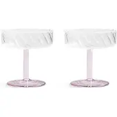 &Klevering - Coupe twirl roze set van 2