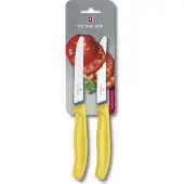 Victorinox Tomatenmes Swiss Classic Gekarteld Geel (2-delig)