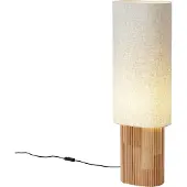 QAZQA Japandi vloerlamp hout met linnen kap 90cm - Lamel