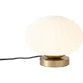 QAZQA Design tafellamp messing met opaalglas - Mochi