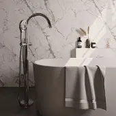 Brauer Stripe vrijstaande badmengkraan SET 02 met 3-standen handdouche en doucheslang chroom