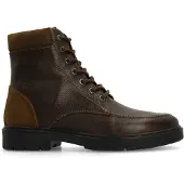 Manfield Taupe leren veterboots | Maat 46
