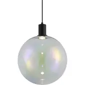 QAZQA Design hanglamp zwart met regenboog glas 35cm - Mallon