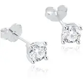 Elenza AMS Elenza .925 Zilveren Studs met Zirconia – 4mm