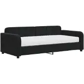 vidaXL Slaapbank met matras 90x190 cm fluweel zwart