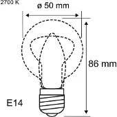 Paulmann 28580 LED-lamp Energielabel F (A - G) E14 5.5 W Warmwit (Ø x h) 50 mm x 86 mm 3 stuk(s)