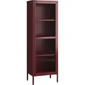 En.casa Vitrinekast Säkylä 150x50x35 cm bordeaux rood []