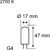 Paulmann 28814 LED-lamp Energielabel F (A - G) G4 3 W Warmwit (Ø x h) 17 mm x 47 mm 3 stuk(s)