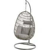 Kaemingk Corsica eierstoel wicker grijs 2 stuks