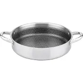 Elo Sautoir 28 cm in 18/10 roestvrij staal met deksel Elo Relief Evolution