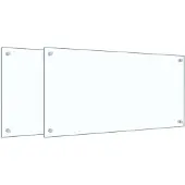 vidaXL Spatschermen keuken 2 st 80x40 cm gehard glas transparant