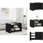 vidaXL Salontafel 80x50x50 cm bewerkt hout zwart