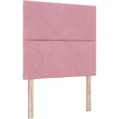 vidaXL LED Hoofdbord Roze 100 cm Fluweel