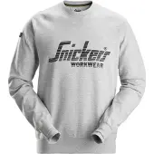 Snickers Workwear 2892 Logo Sweatshirt Lichtgrijs melange maat S heren
