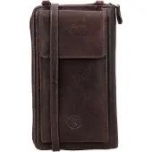 Hide & Stitches Hide en Stitches Telefoontasje Paint Rock Donker Bruin