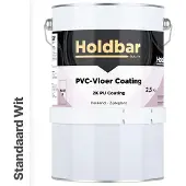 Holdbar PVC-Vloer Coating Wit (Witste kleur) 2,5 Kg - Vloerverf - Alle kleuren - Hecht direct op PVC - Slijtvast - UV-bestendig - Gemakkelijk te reinigen - Beschermt PVC-Vloer - 2 Componenten Verf