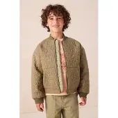 Sissy-Boy Donkergroen bomber jack met smileys | Maat: 146-152