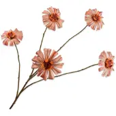 Silk-ka Kunstbloem Zinnia Roze H 89 Cm