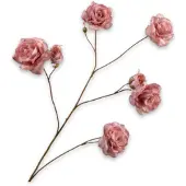 Silk-ka Kunstbloem-Zijde Bloemen Roos Tak Roze-Zalm 93 cm