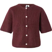 Pieces Gebreid vest 'PCSilly' bourgogne