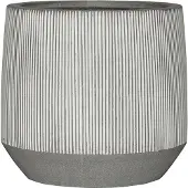 Pottery Pots - Plantenbak - Harith M - Ø42cm x H38cm - White Stripe vertically upper