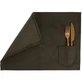 Tiseco - Placemat VELMAR - SET/4 - Wasbaar - 33x45 cm, olijfgroen