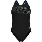Arena Badpak 'FLOWING' zwart / wit