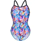 Arena Badpak 'Lightdrop Memories Back' neonblauw / neonoranje / rosa / wit