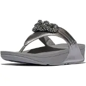 FitFlop Lulu beaded-chain leather toe-post sandals